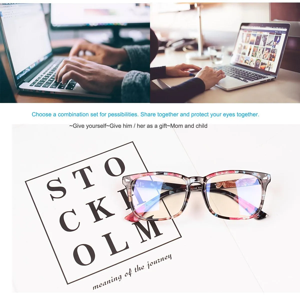 Anti-Blue Light Square Glasses A8082