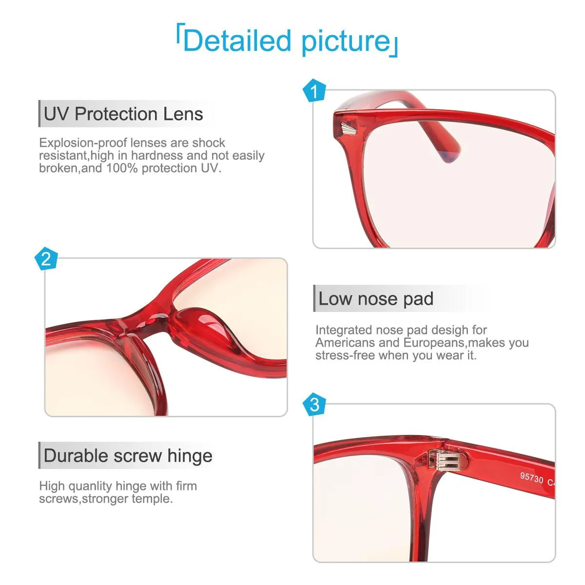 Anti-Blue Light Square Glasses A8082
