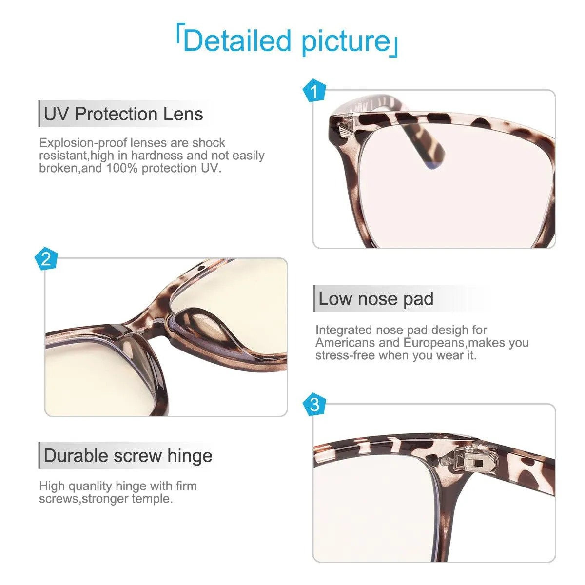 Anti-Blue Light Square Glasses A8082