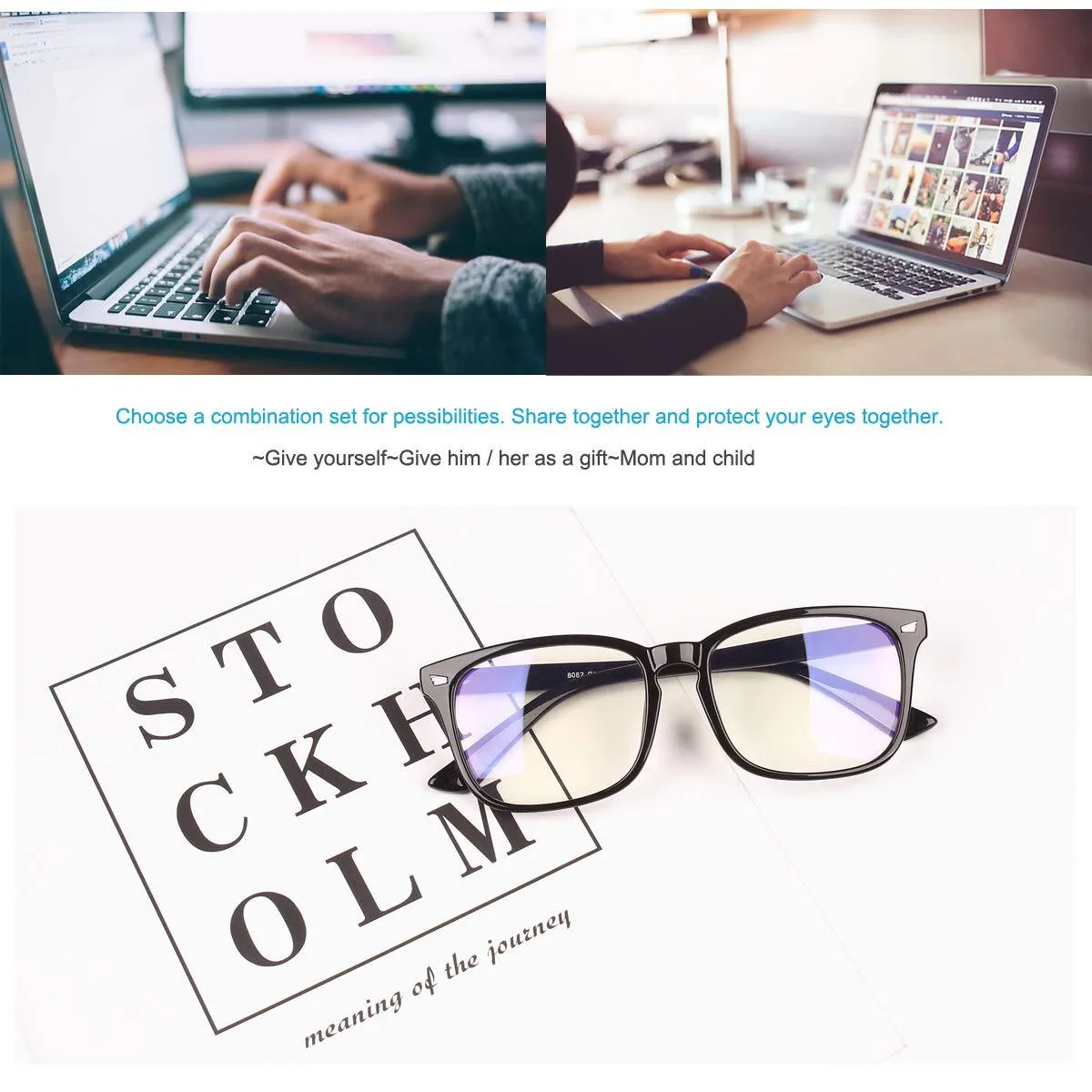 Anti-Blue Light Square Glasses A8082