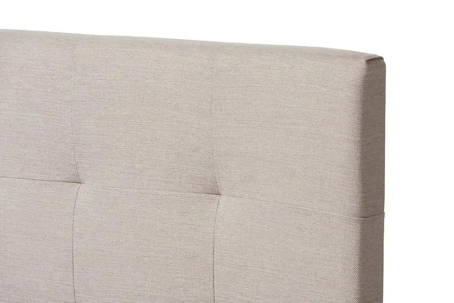 Brookfield Beige Fabric Box Spring Bed (Twin)