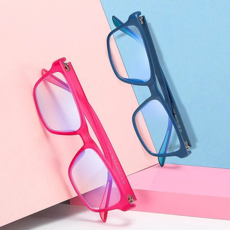 Cherub - (Age 7-12)Children Blue Light Blocking Computer Reading Gaming Glasses - Matte Transparent Pink