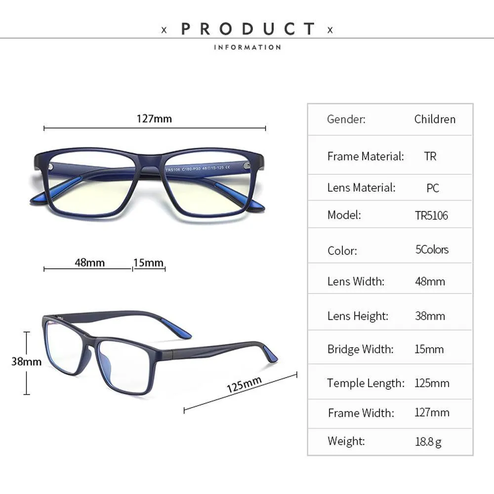 Cherub - (Age 7-12)Children Blue Light Blocking Computer Reading Gaming Glasses - Matte Transparent Pink