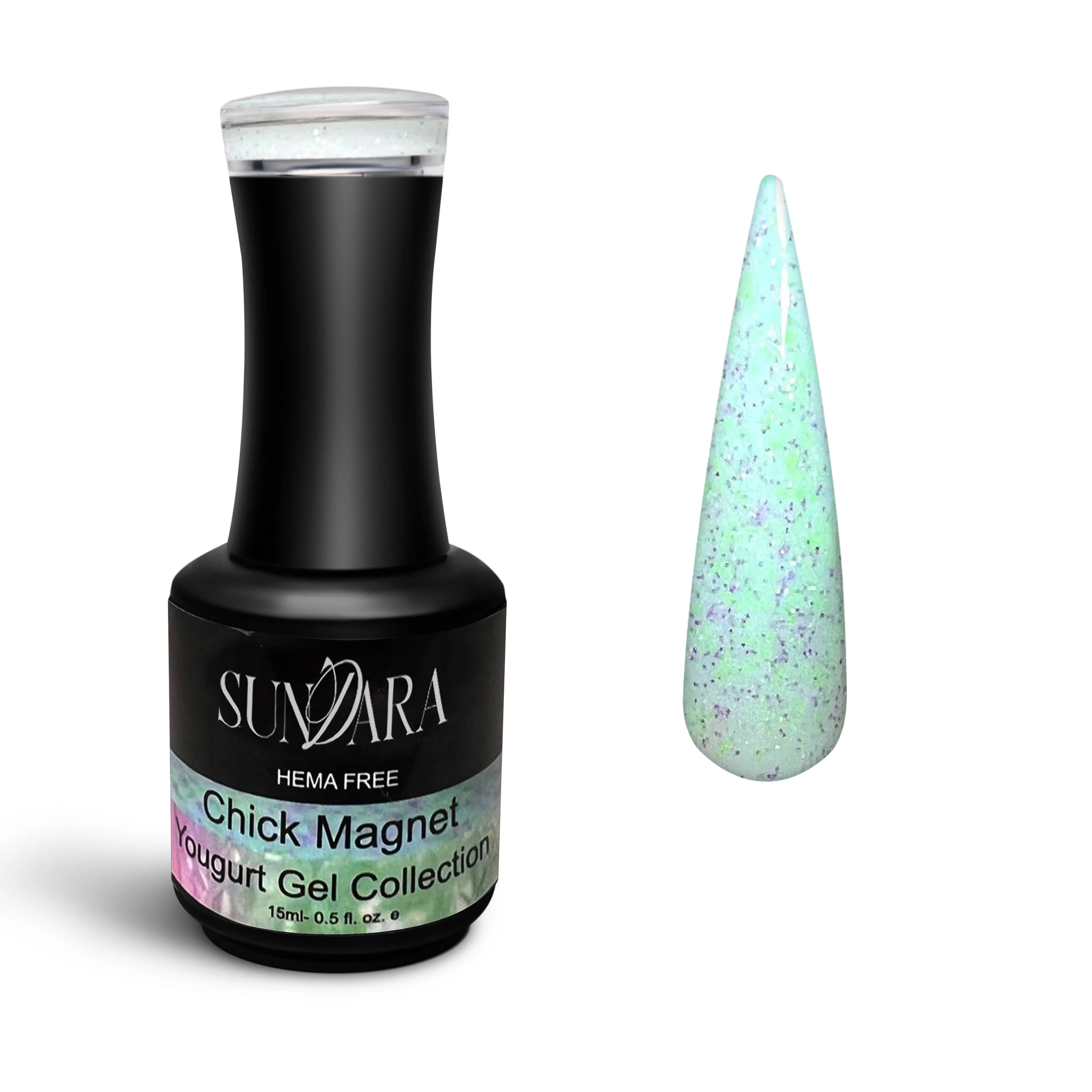 Chick Magent-Glitter Gel Polish
