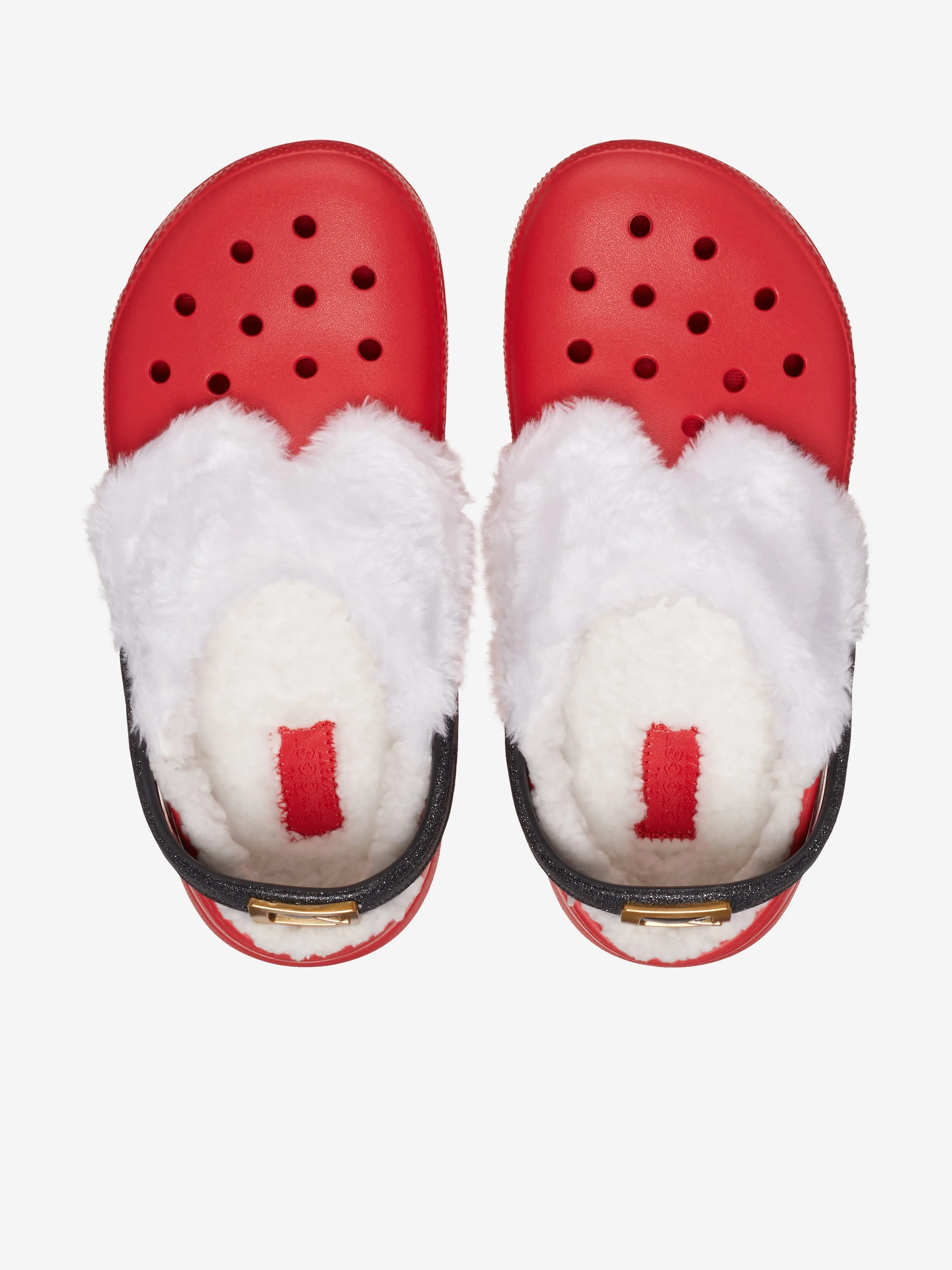 Crocs Kids Classic Lined Santa Clog in Red