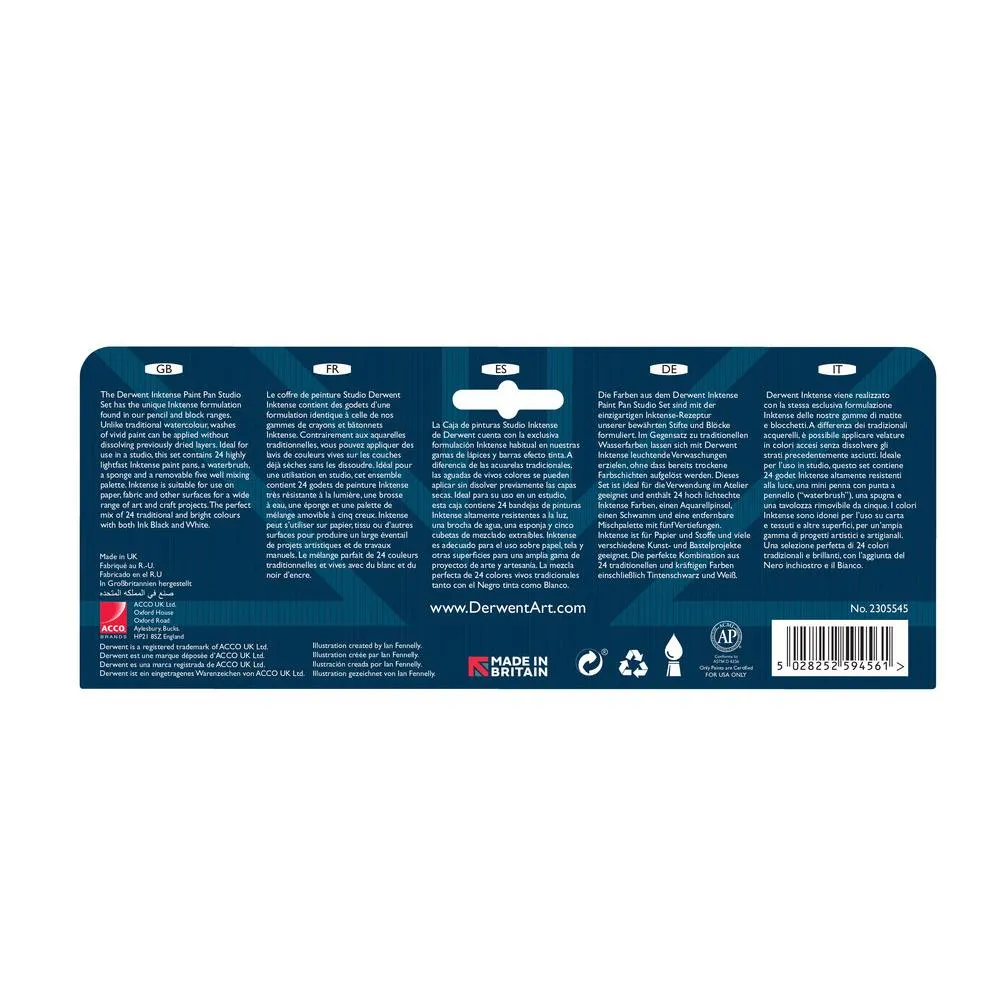 Derwent Inktense Paint 24 Pan Palette