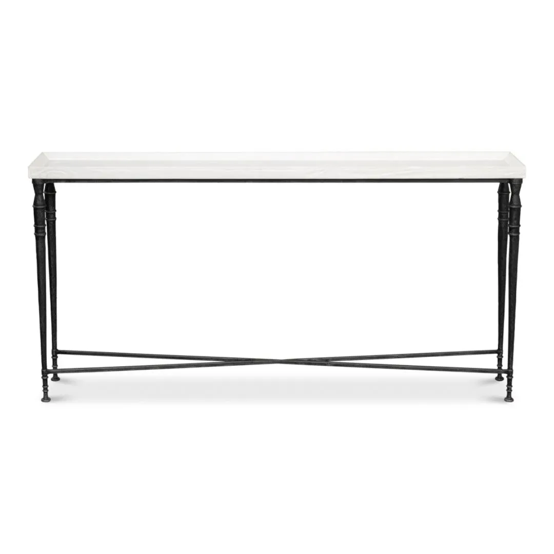 Elegant Wood Top Console Table