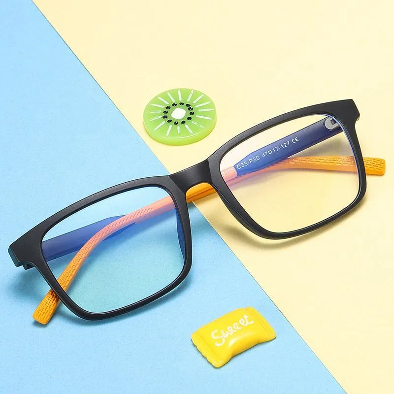 Elves - (Age 7-12)Children Blue Light Blocking Computer Reading Gaming Glasses-Matte Black