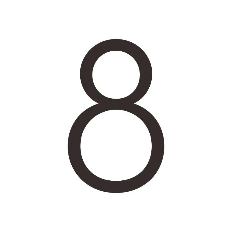 EZRA Numbers in Matte Black