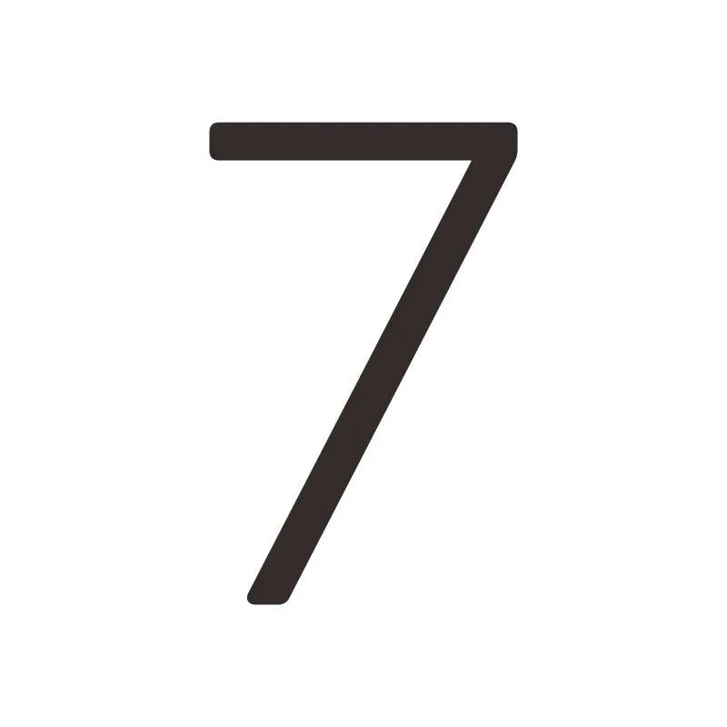EZRA Numbers in Matte Black