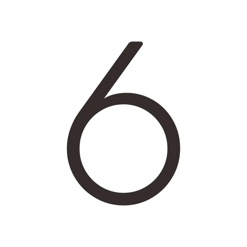 EZRA Numbers in Matte Black