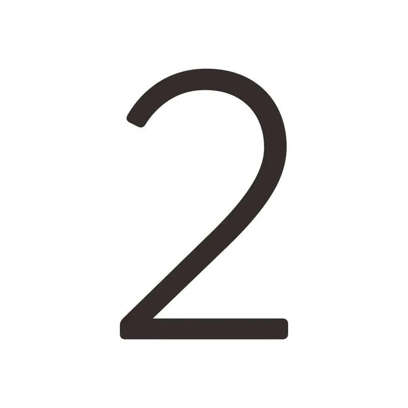 EZRA Numbers in Matte Black