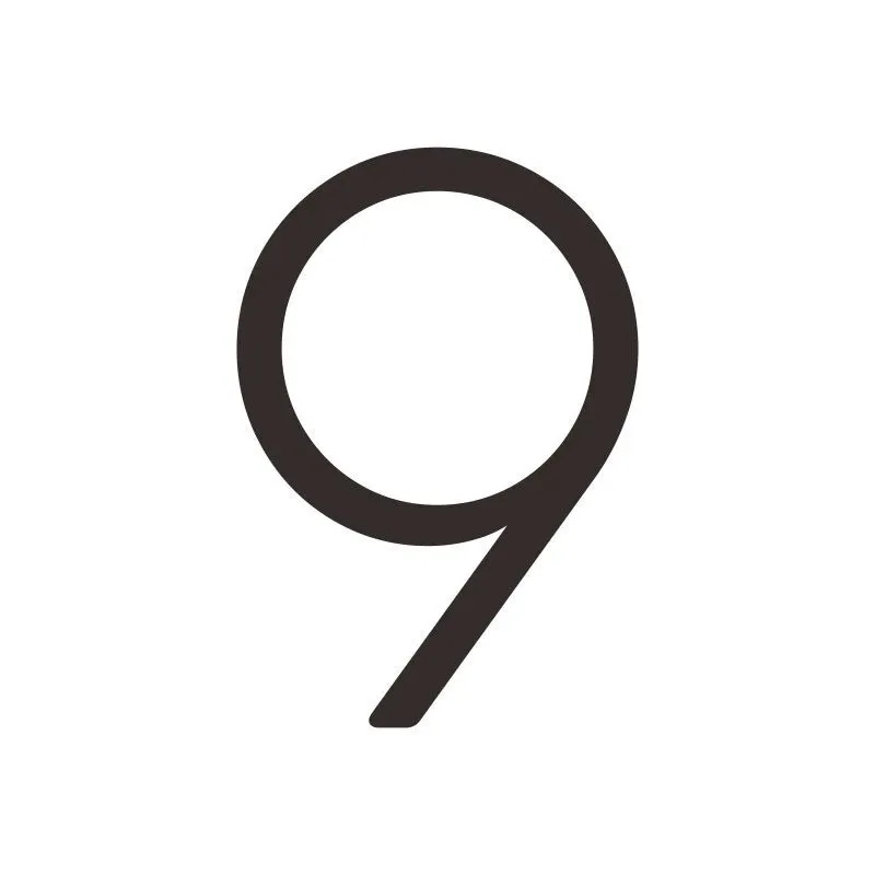 EZRA Numbers in Matte Black