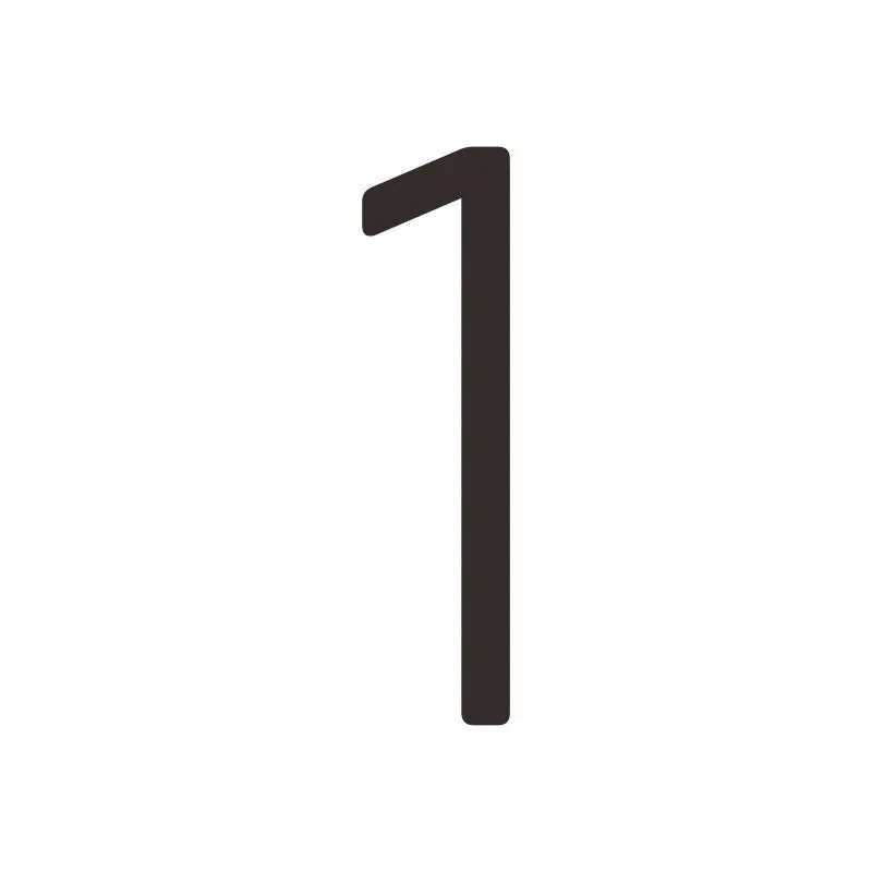 EZRA Numbers in Matte Black
