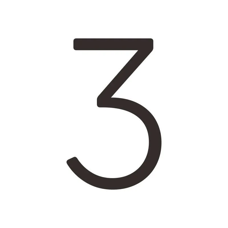 EZRA Numbers in Matte Black