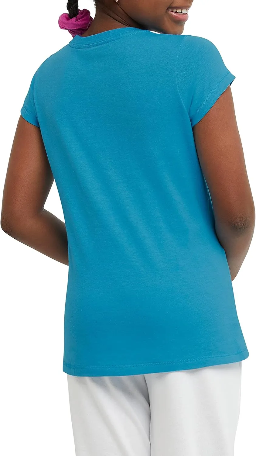 Hanes Girls' Jersey Cotton Tee (Pack Of 2)