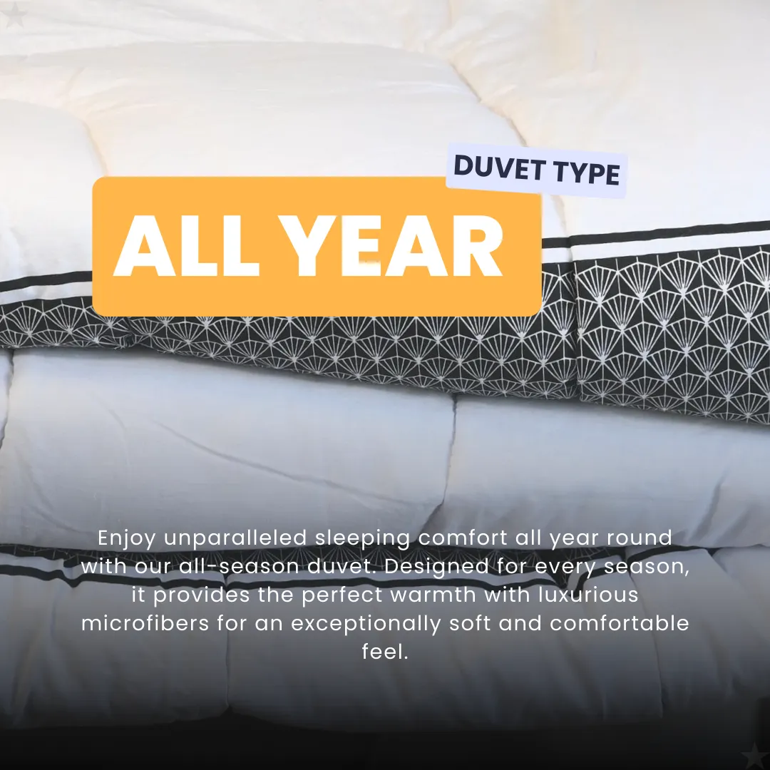 HappyDuvet Casta - 100% cotton - Duvet for year-round use - Pillowslips included