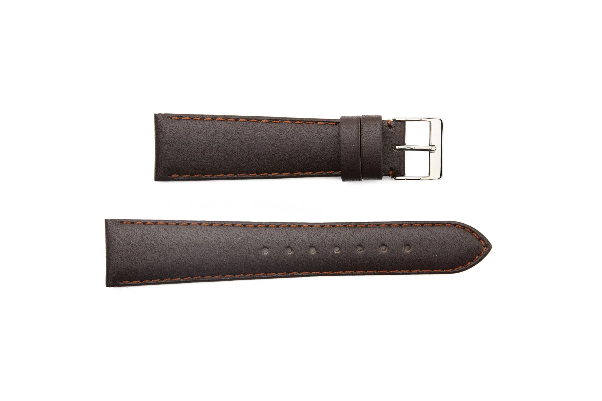 HB1-383L Long Matte Calfskin Padded Watch Strap