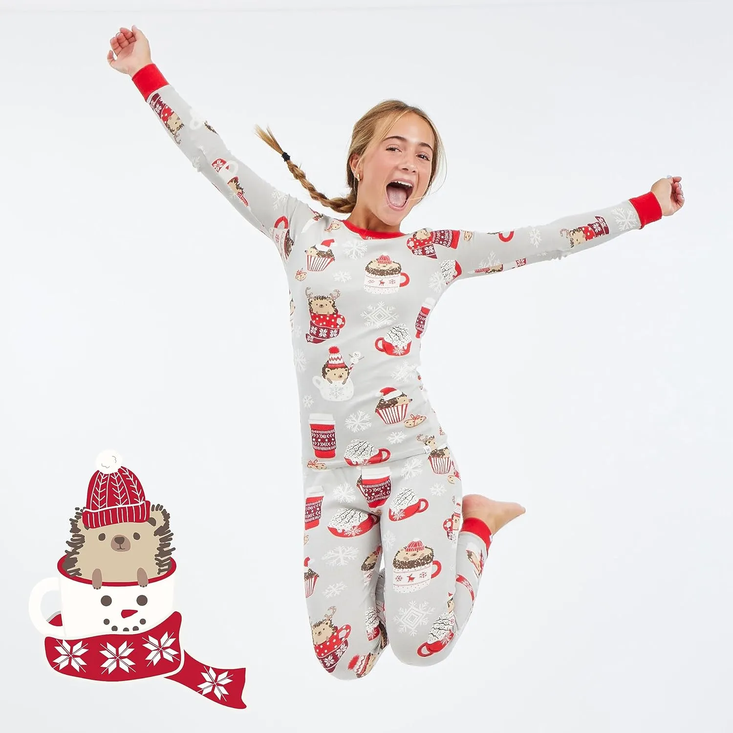 HonestBaby Family Matching Organic Cotton Holiday Pajamas