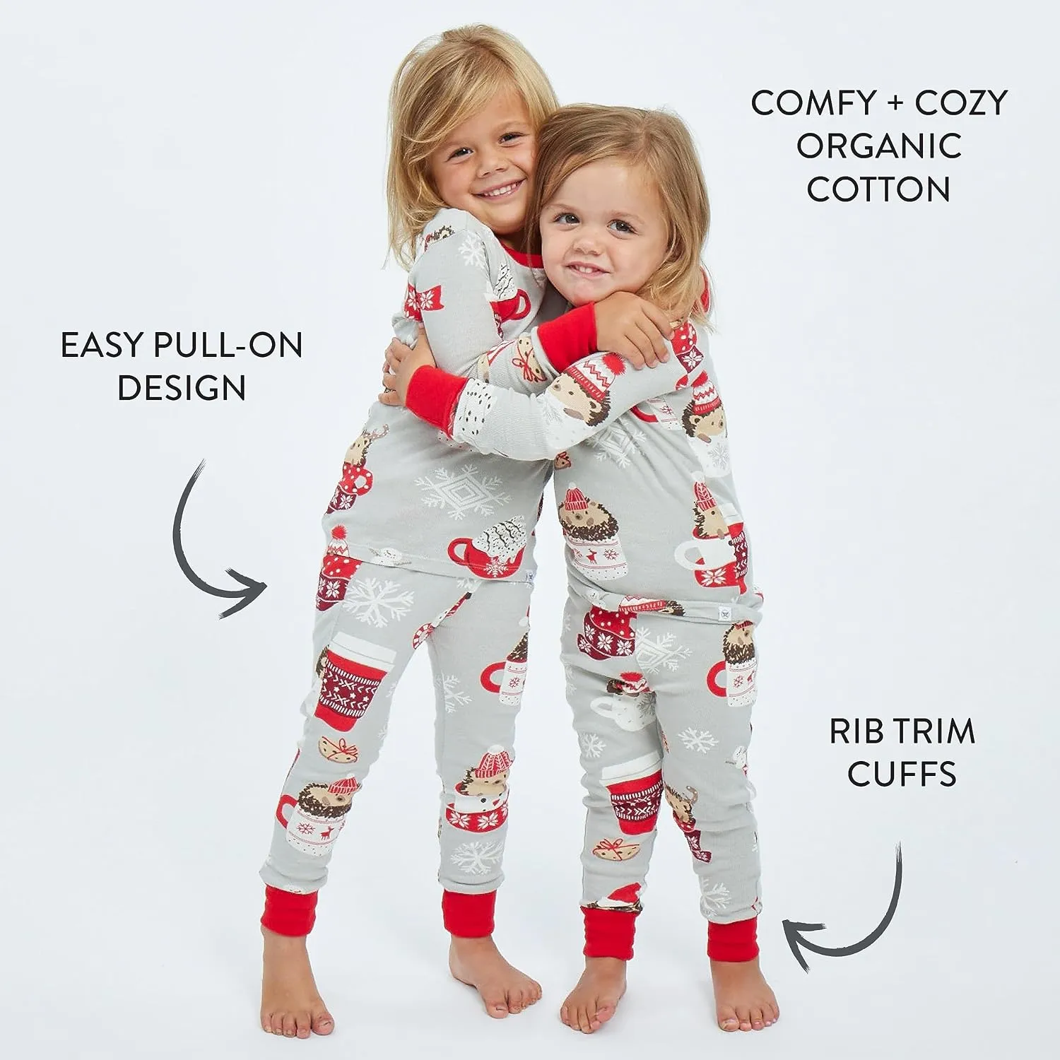 HonestBaby Family Matching Organic Cotton Holiday Pajamas
