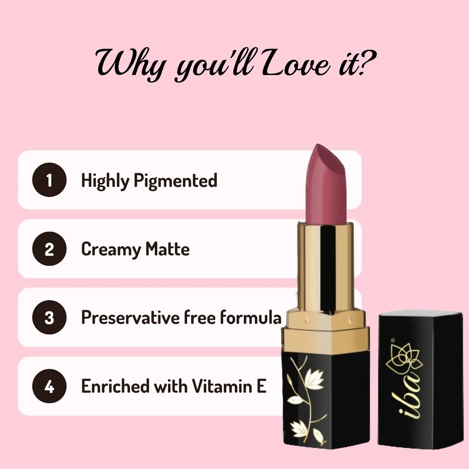 Iba Long-stay Matte Lipstick Limited Edition - Pink Pillow