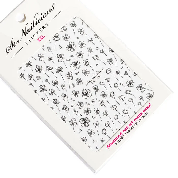 Ink Floral Sticker Set - SAVE 35%