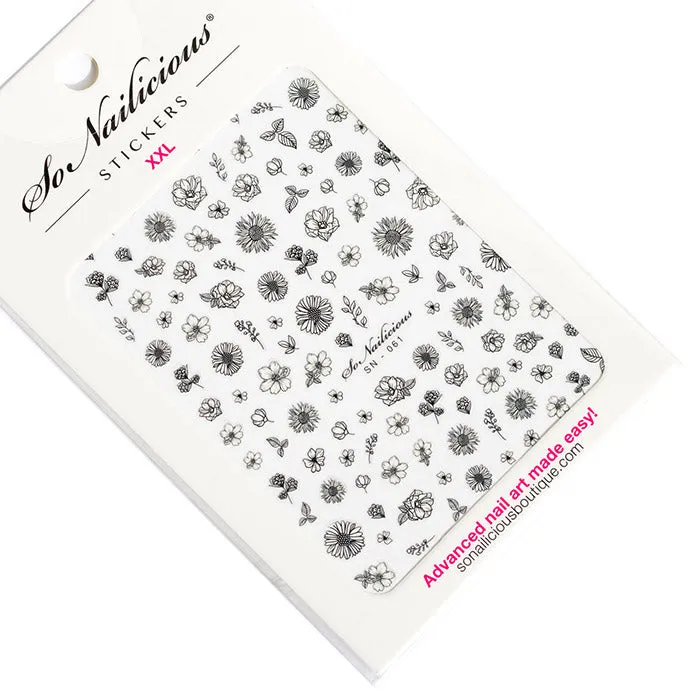 Ink Floral Sticker Set - SAVE 35%