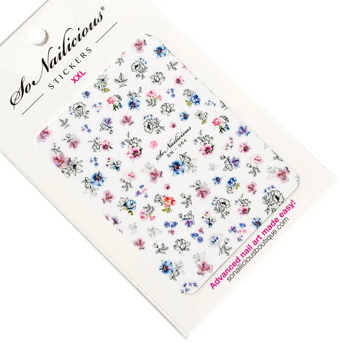 Ink Floral Sticker Set - SAVE 35%