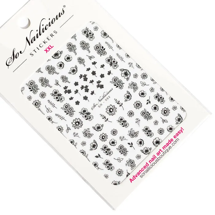 Ink Floral Sticker Set - SAVE 35%