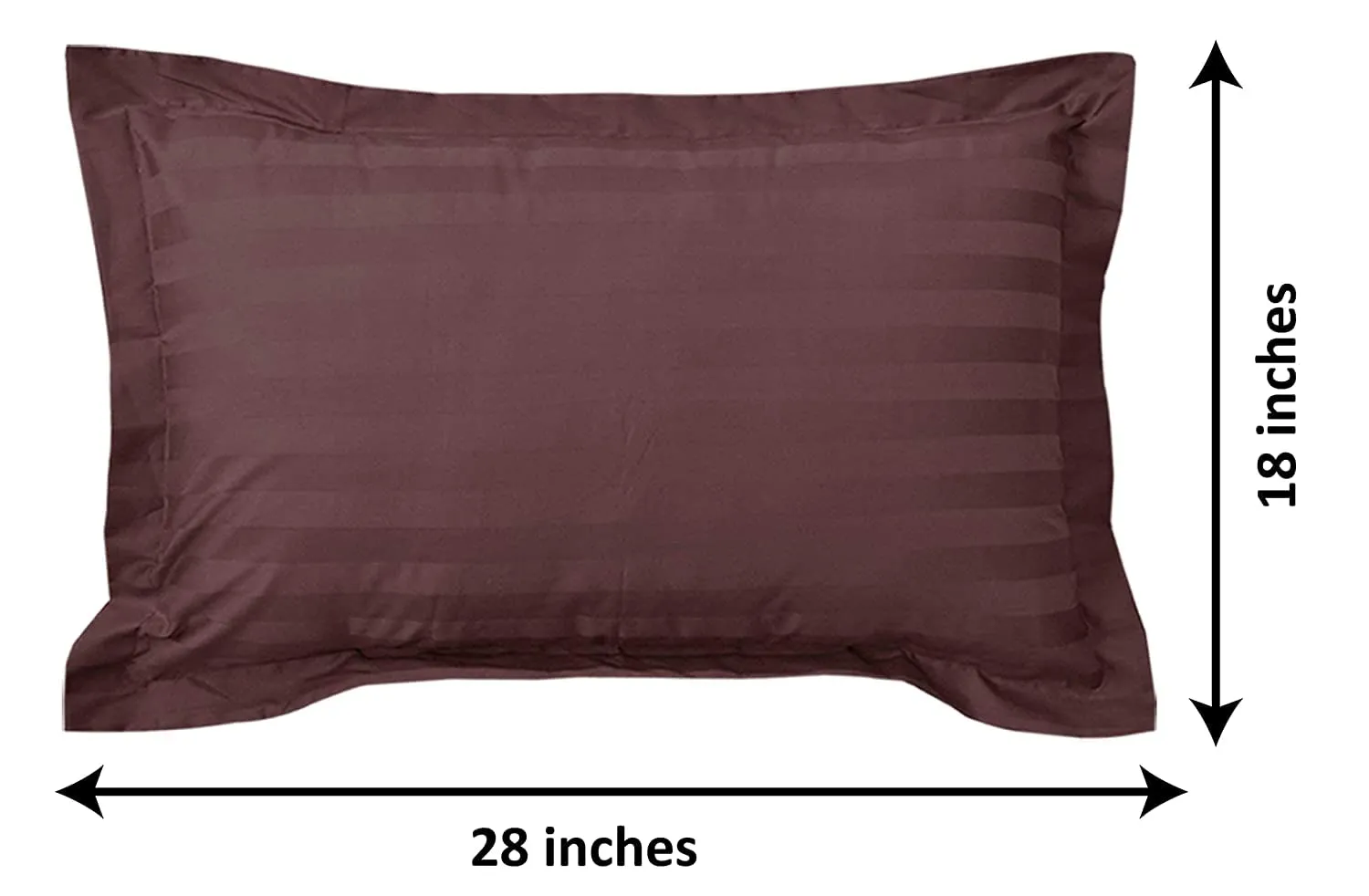 Kuber Industries Lining Design Breathable & Soft Cotton Pillow Cover/Protector/Case- 18x28 Inch, Set of 4 (Coffee)-HS43KUBMART26763