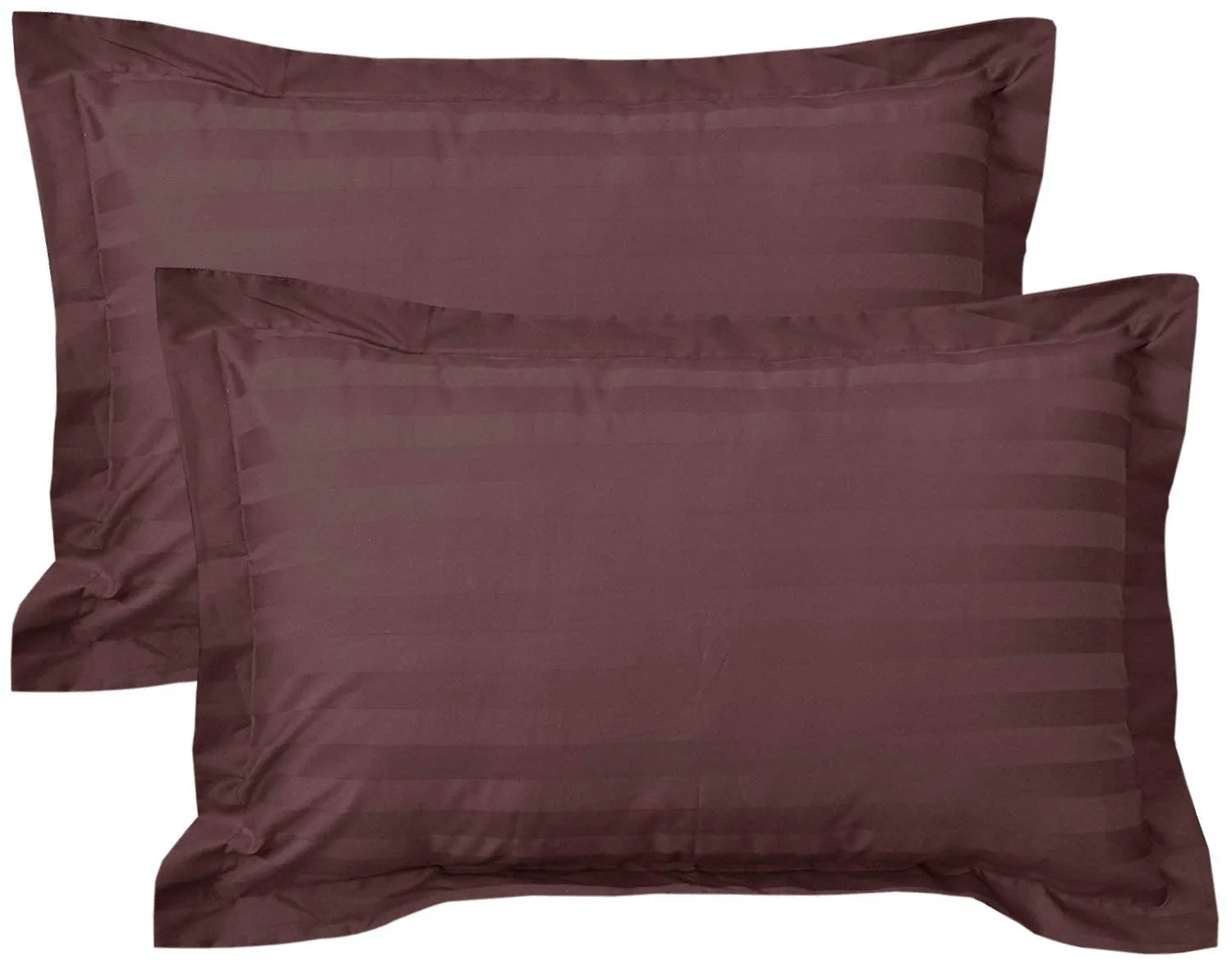 Kuber Industries Lining Design Breathable & Soft Cotton Pillow Cover/Protector/Case- 18x28 Inch, Set of 4 (Coffee)-HS43KUBMART26763