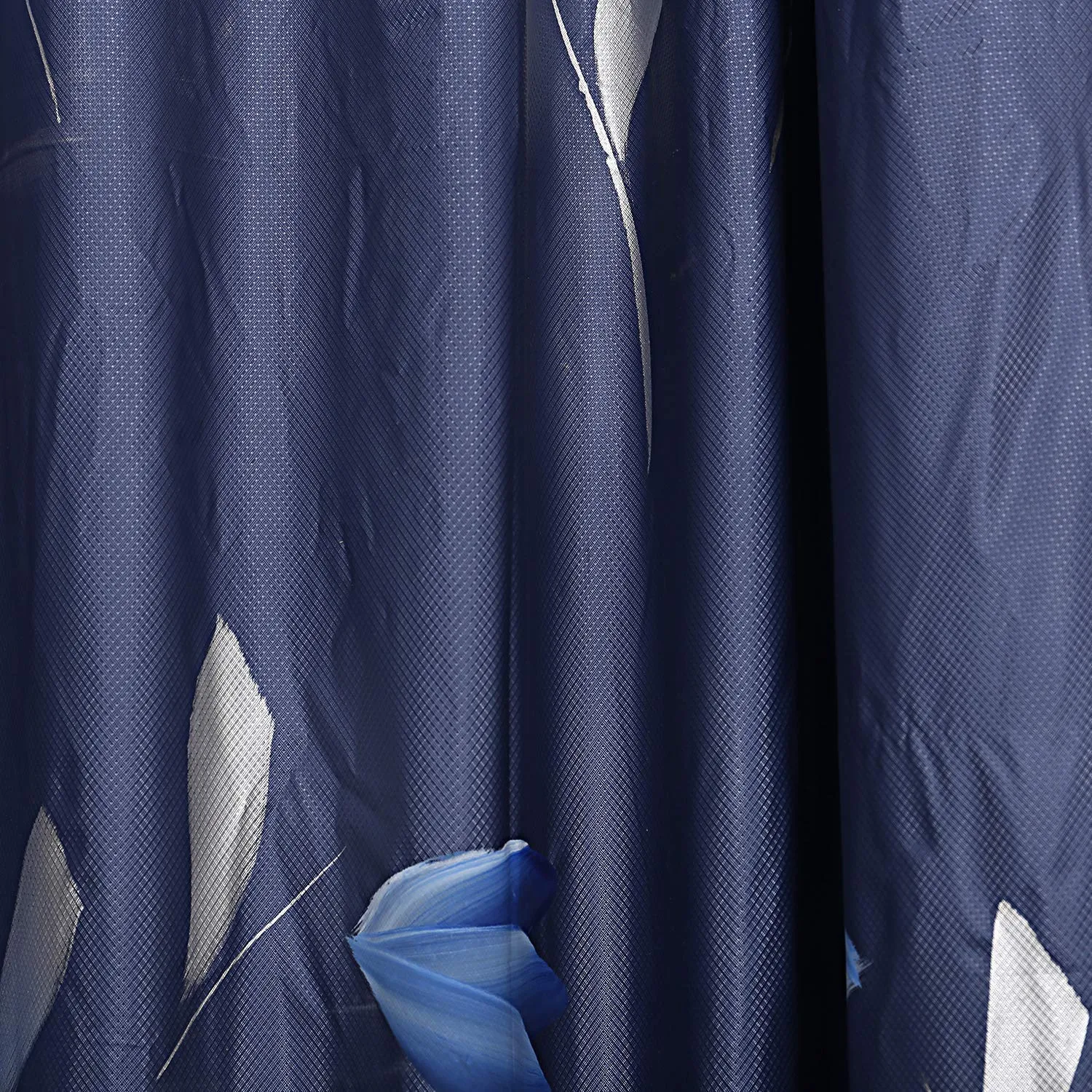 Kuber Industries PVC Solid Shower Curtain Standard Blue Pack of 1, Washable