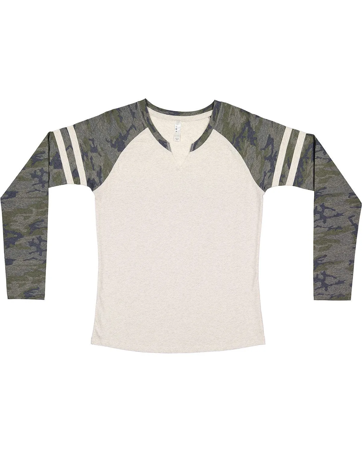 LAT 3534: Ladies' Gameday Mash-Up Long Sleeve Fine Jersey T-Shirt