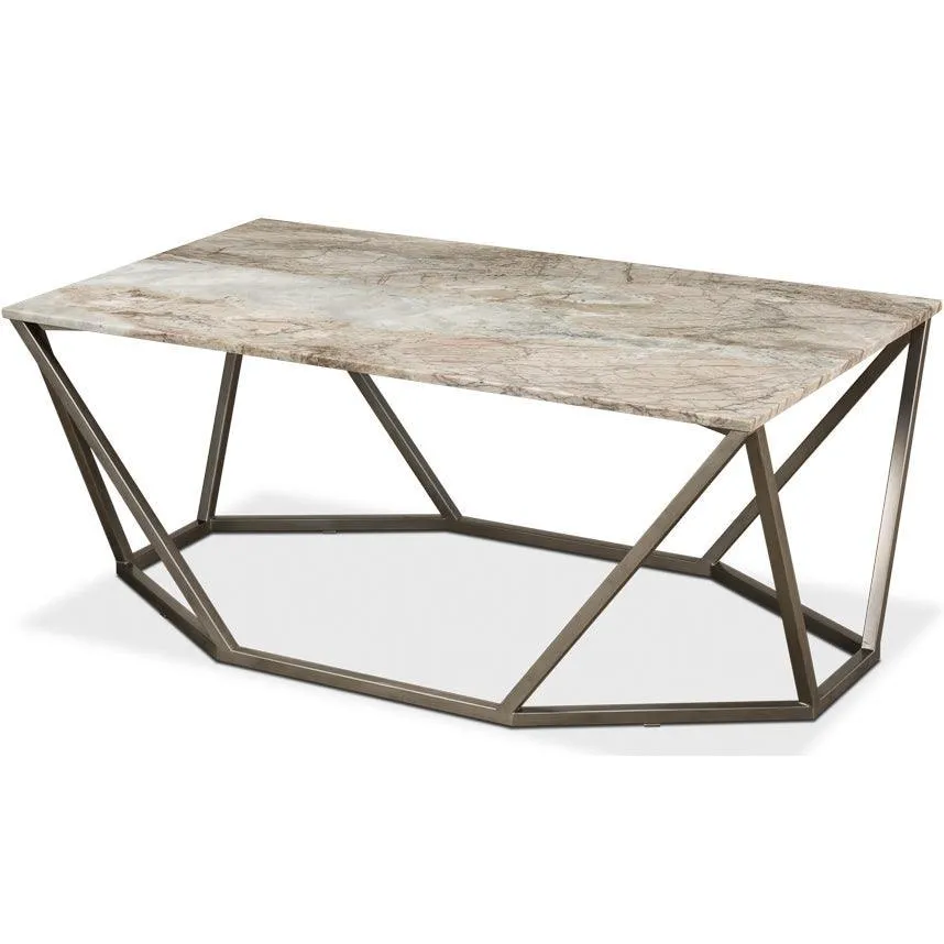 Marble Geo Trapezoid Coffee Table