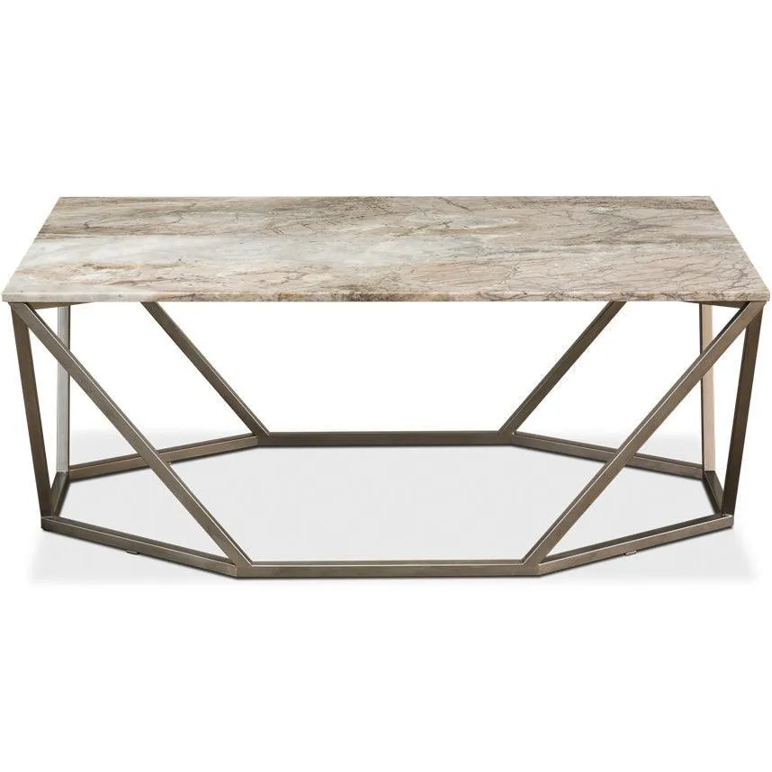 Marble Geo Trapezoid Coffee Table