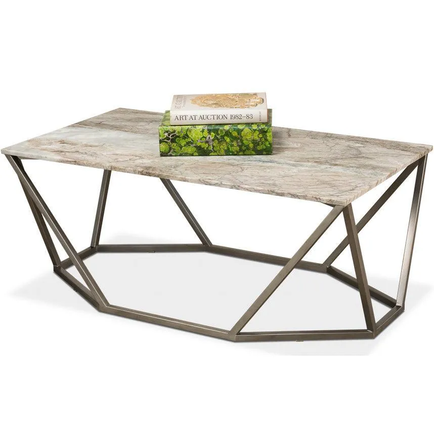 Marble Geo Trapezoid Coffee Table
