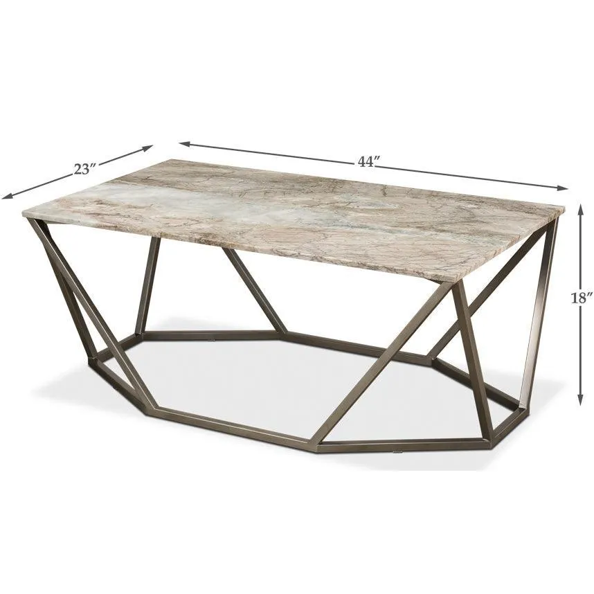 Marble Geo Trapezoid Coffee Table