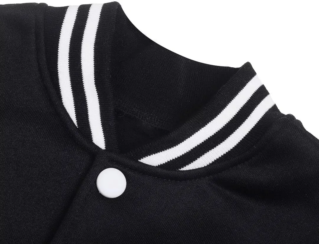 Men's Women's Varsity Baseball Jacket Letterman Bomber Jackets Unisex Casual Streetwear Coats Sport Tops