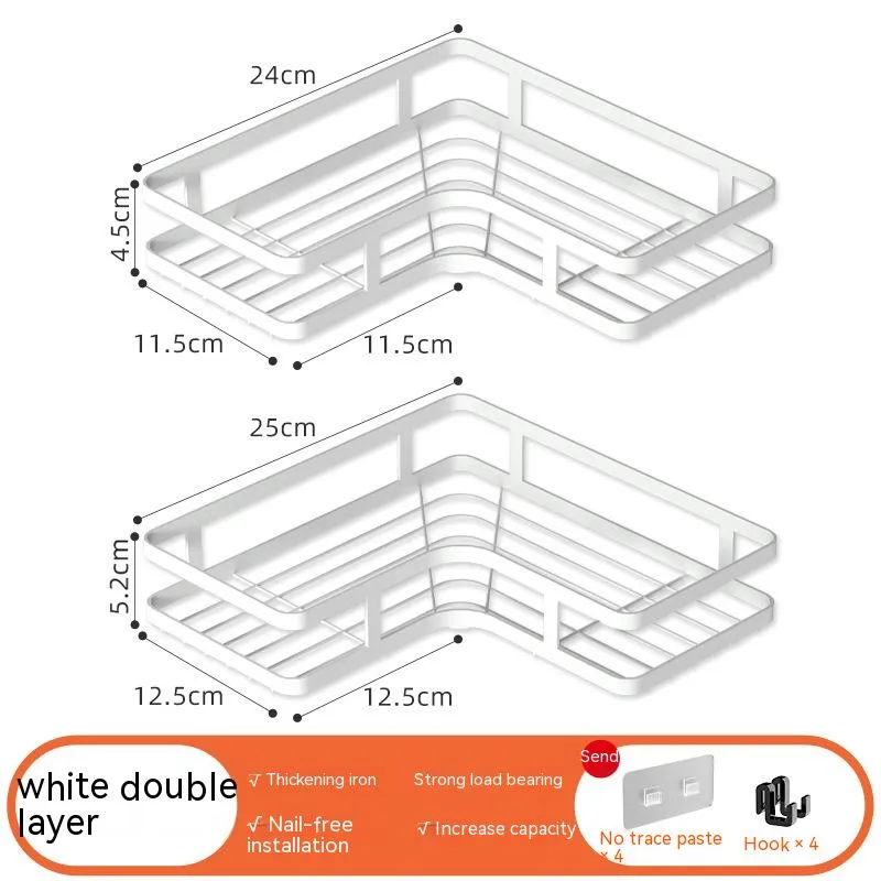 Multi-functional Iron Bathroom Shelf