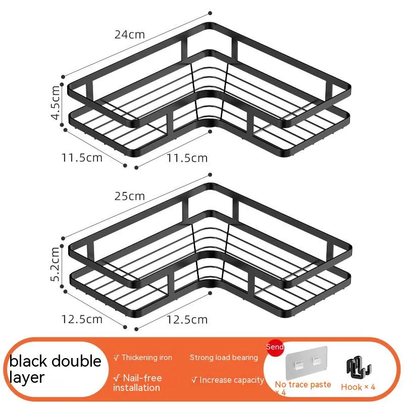 Multi-functional Iron Bathroom Shelf