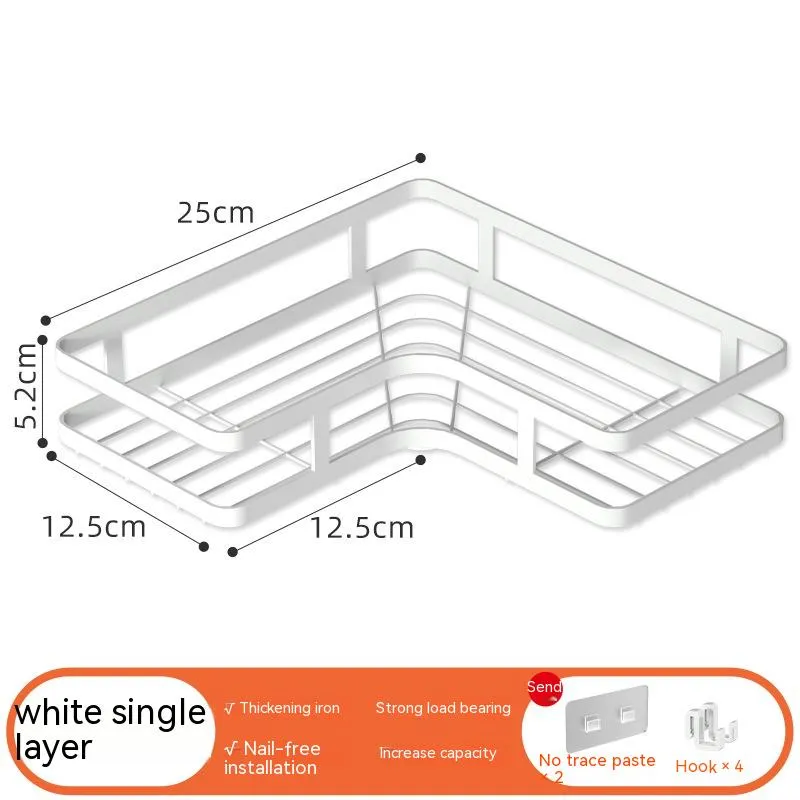 Multi-functional Iron Bathroom Shelf