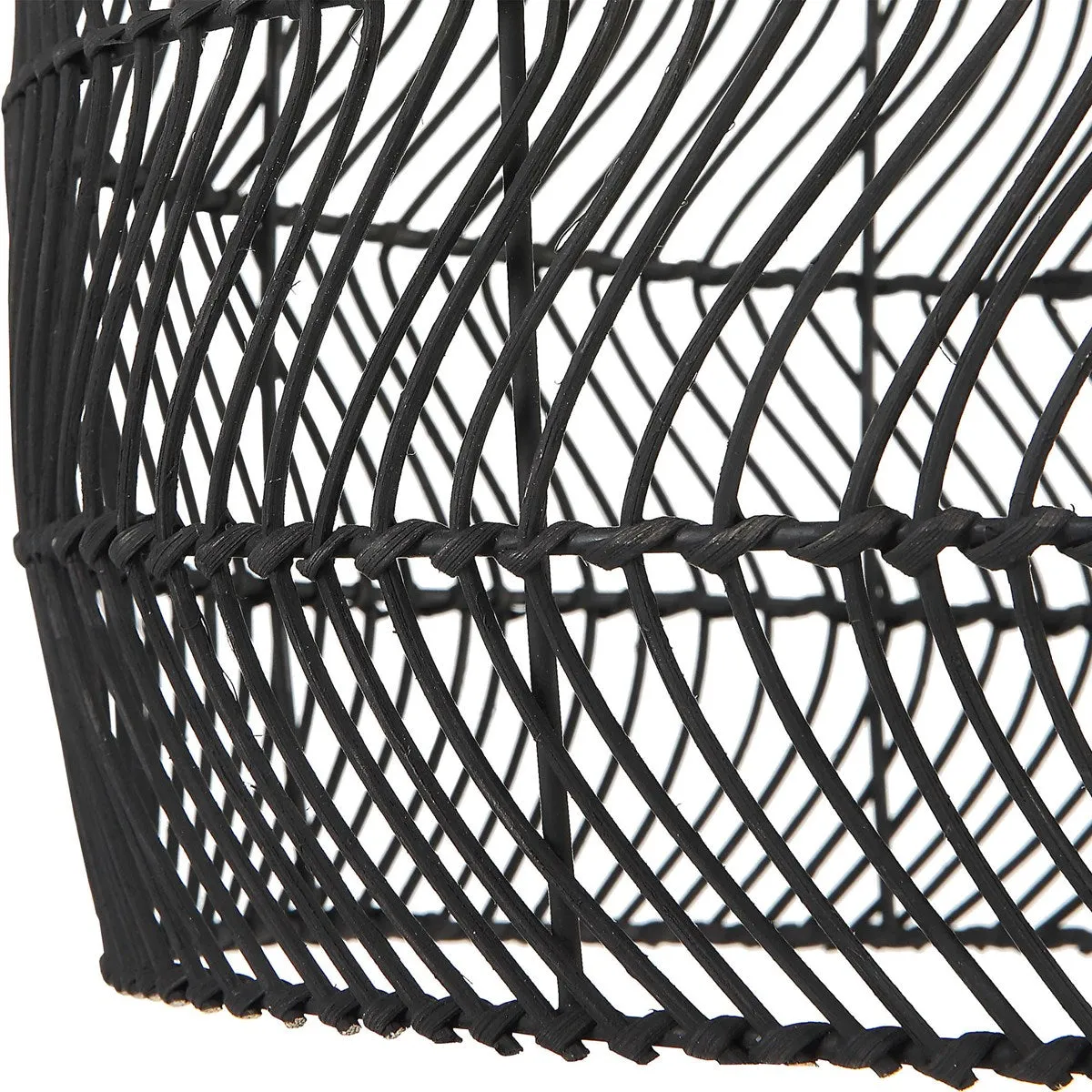Nandi 1 Light Woven Black Pendant