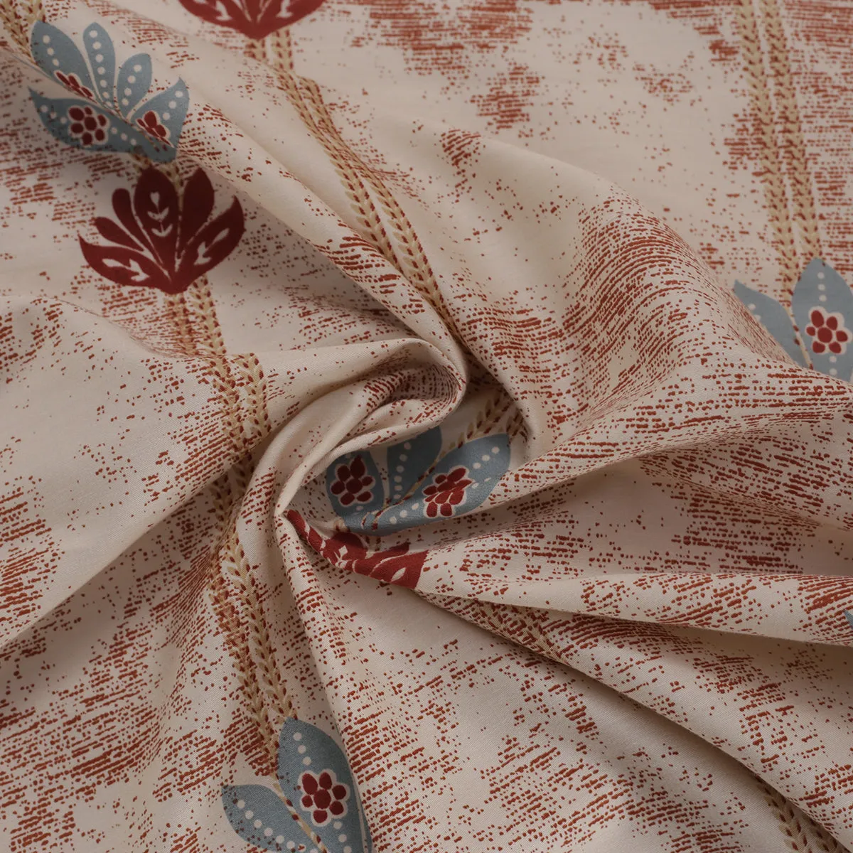 Nouveau Tradition Water Lily Red Bed Sheet