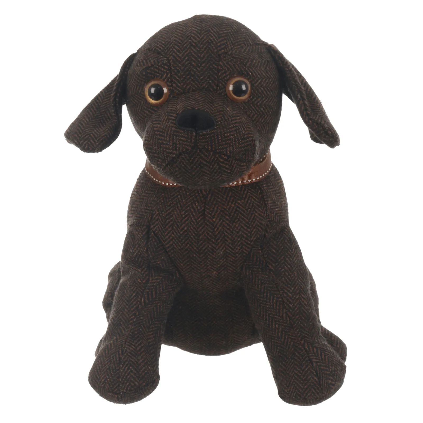 Novelty Chocolate Labrador Dog Design Herringbone Door Stop
