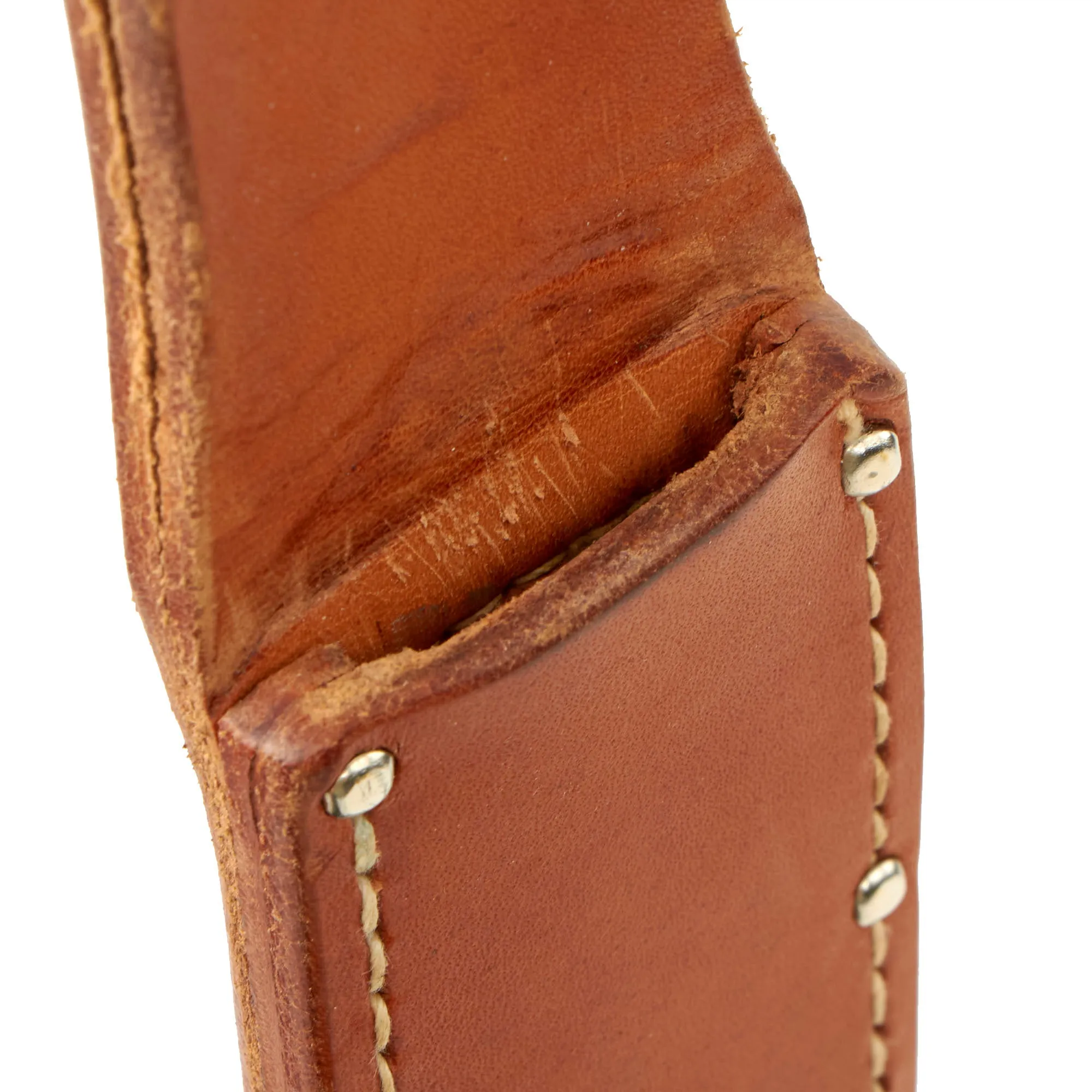 Original U.S. WWII Era Private Purchase M3 Style Fighting Knife by Aerial With Leather Sheath