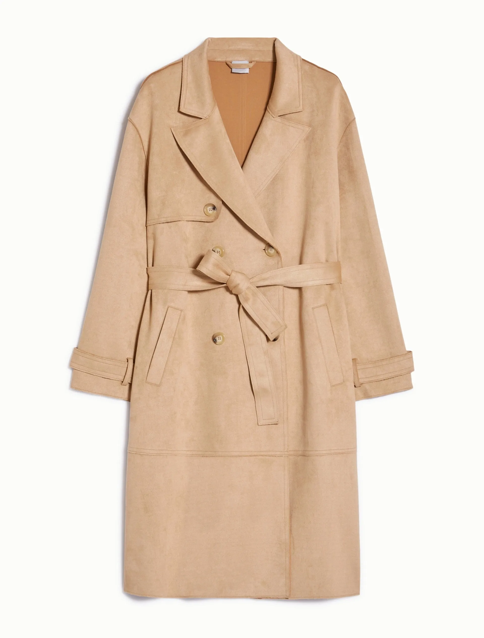 Pennyblack Brunate Suede Trench Coat Sand