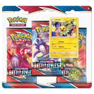 Pokemon TCG Sword & Shield Battle Styles 3 Booster Blister Pack Assorted Styles
