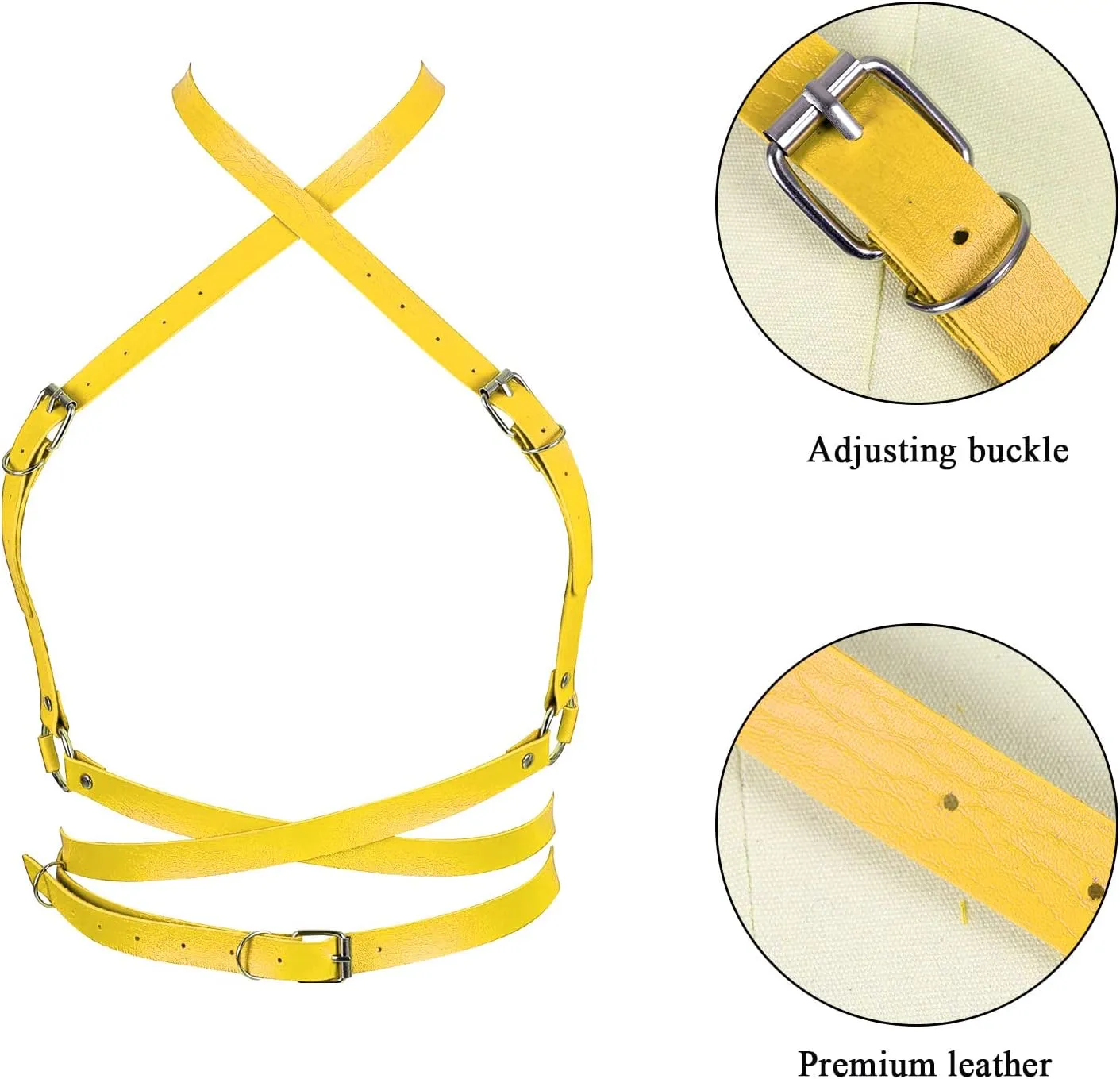 Punk Leather Harness Breast Belts Cross Tops Womens Lingerie Body Fashion Waist Accessories Clothing