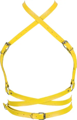 Punk Leather Harness Breast Belts Cross Tops Womens Lingerie Body Fashion Waist Accessories Clothing