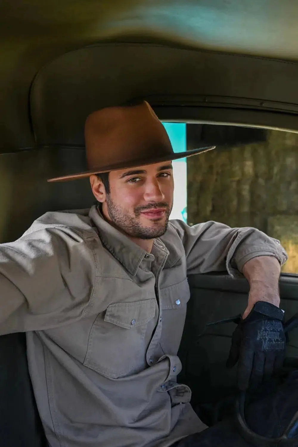 Rancher | Mens Wide Brim Felt Fedora Hat